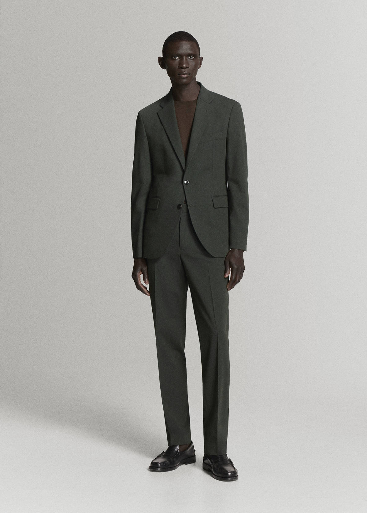 Milan slim fit suit trousers — Khaki