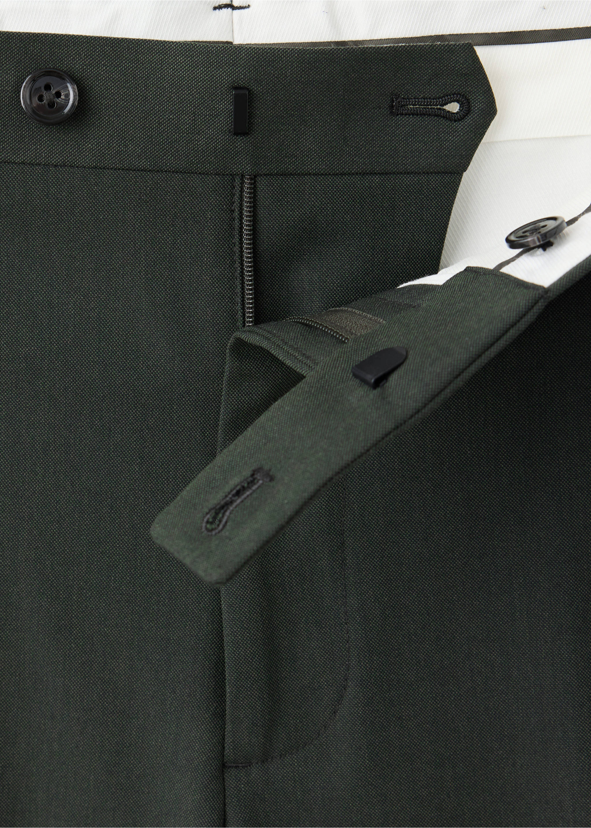 Pantalon costume Milán slim-fit - Détail de l'article 8, Kaki. Ref: 37055154-00.