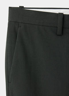 Milan slim fit suit trousers — Khaki 9