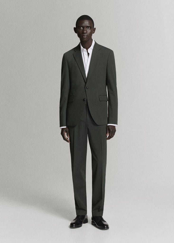 Milan slim-fit suit trousers — Khaki