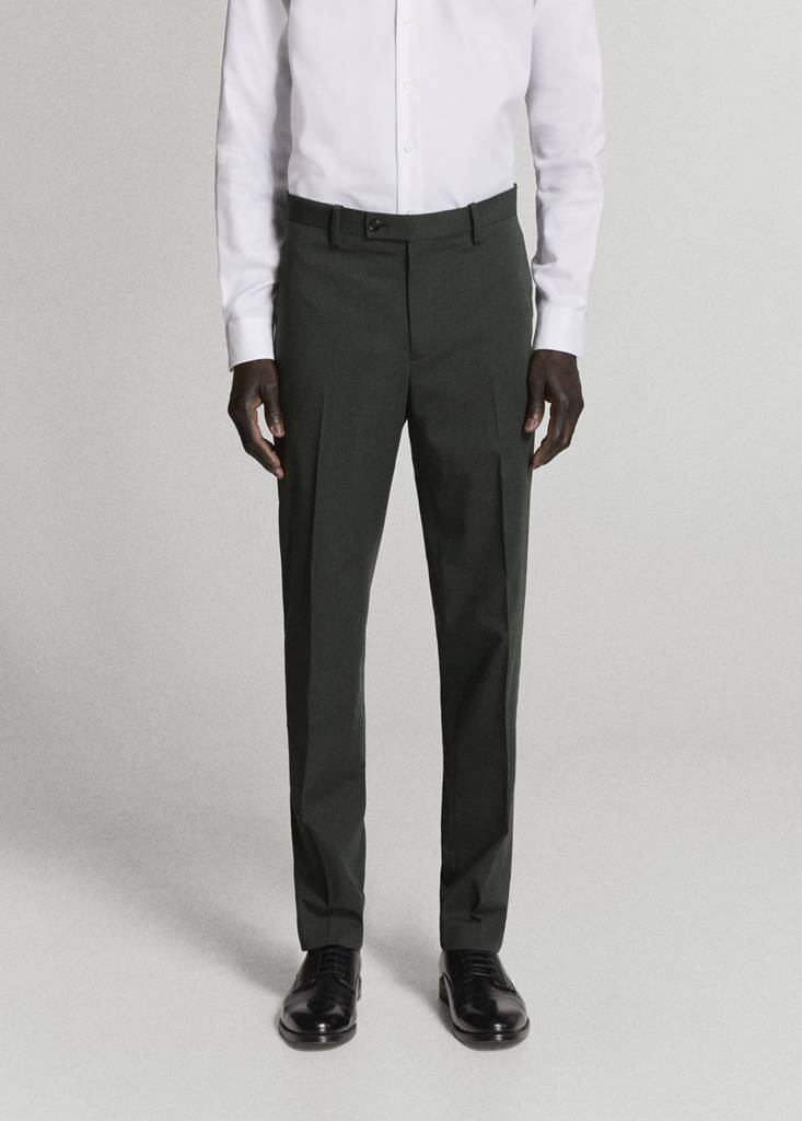 Milan slim-fit suit trousers — Khaki