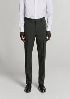 Milan slim fit suit trousers — Khaki 10