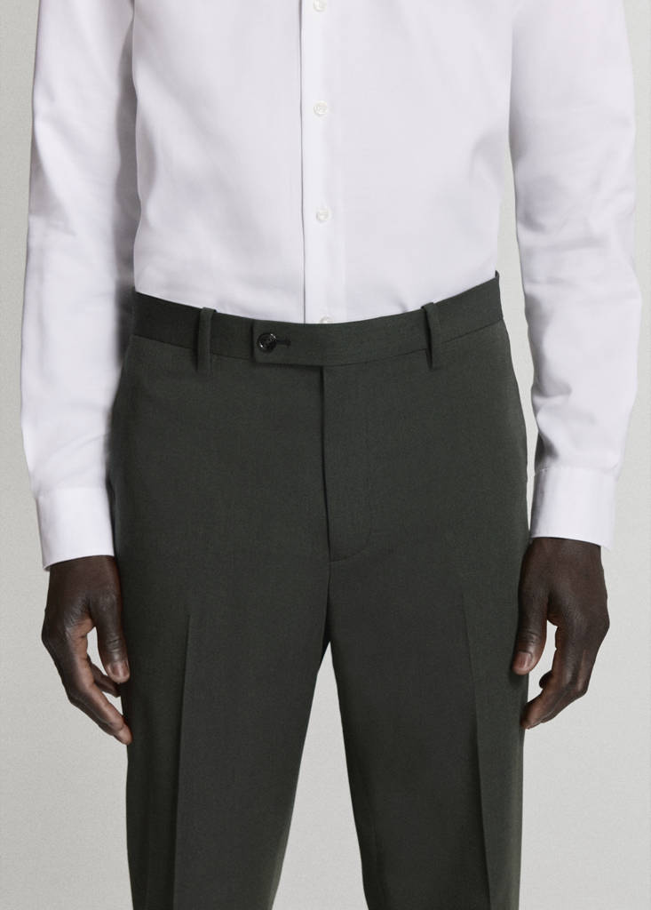 Milan slim-fit suit trousers — Khaki