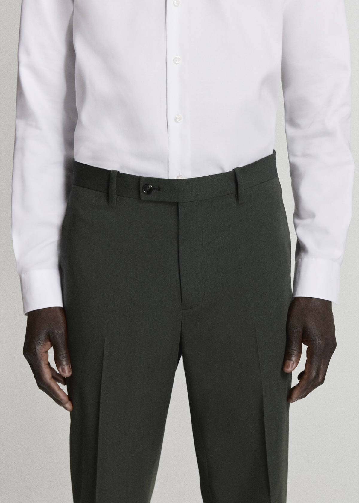 Milan slim fit suit trousers — Khaki