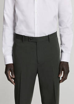 Milan slim fit suit trousers — Khaki 13