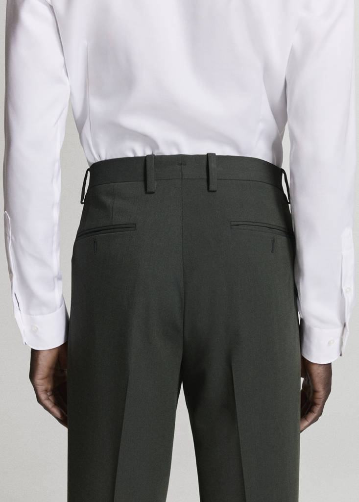 Milan slim-fit suit trousers — Khaki