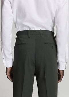 Milan slim fit suit trousers — Khaki 15
