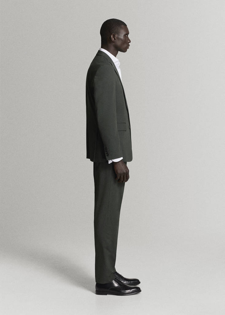 Milan slim-fit suit trousers — Khaki