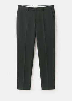 Milan slim fit suit trousers — Khaki 7