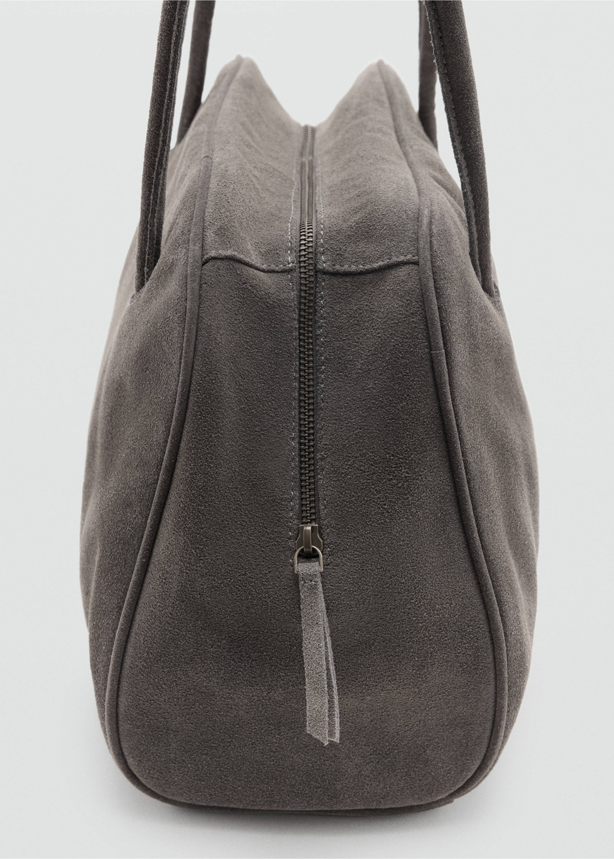 Leather bowling bag - Details of the article 3, Grey. Ref: 37055155-00.