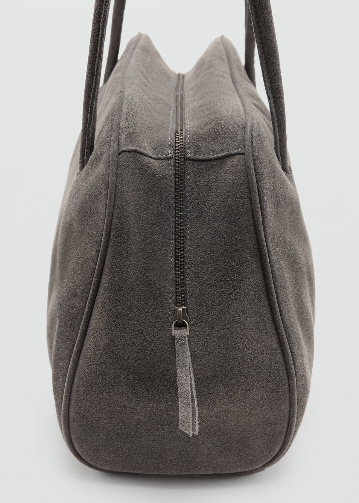 Leather bowling bag — Grey