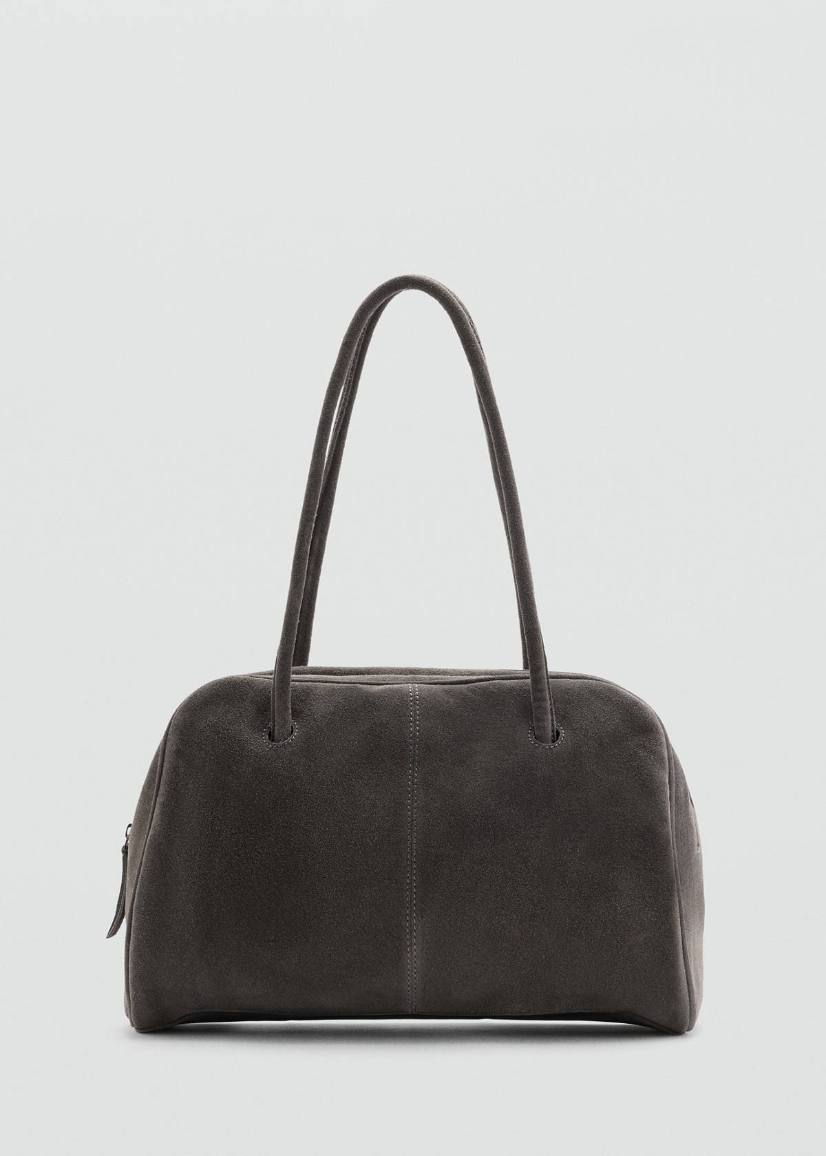 Leather bowling bag — Grey