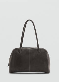 Leather bowling bag — Grey 1