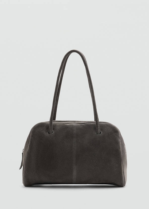 Leather bowling bag — Grey
