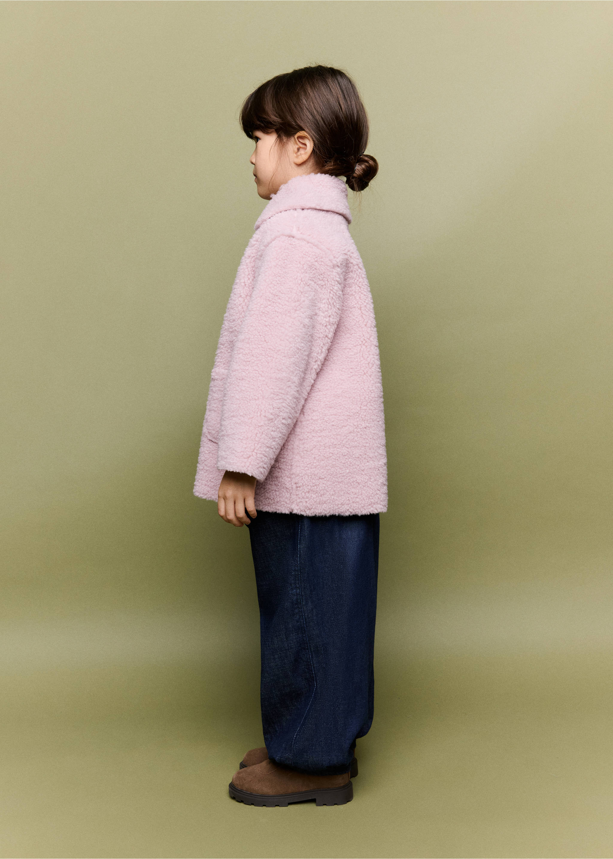 Reversible shearling coat - General plane, Pink. Ref: 37055157-00.