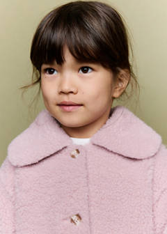 Reversible shearling coat — Pink 4
