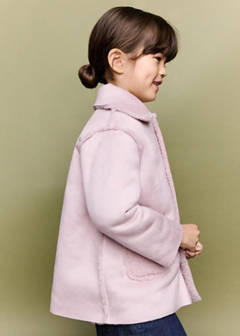 Reversible shearling coat — Pink 6