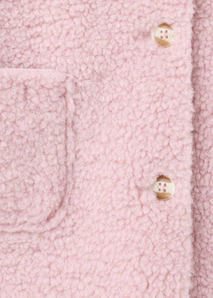Reversible shearling coat — Pink