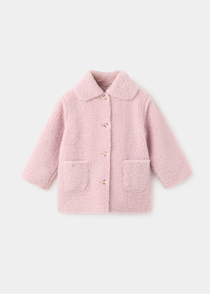 Reversible shearling coat — Pink