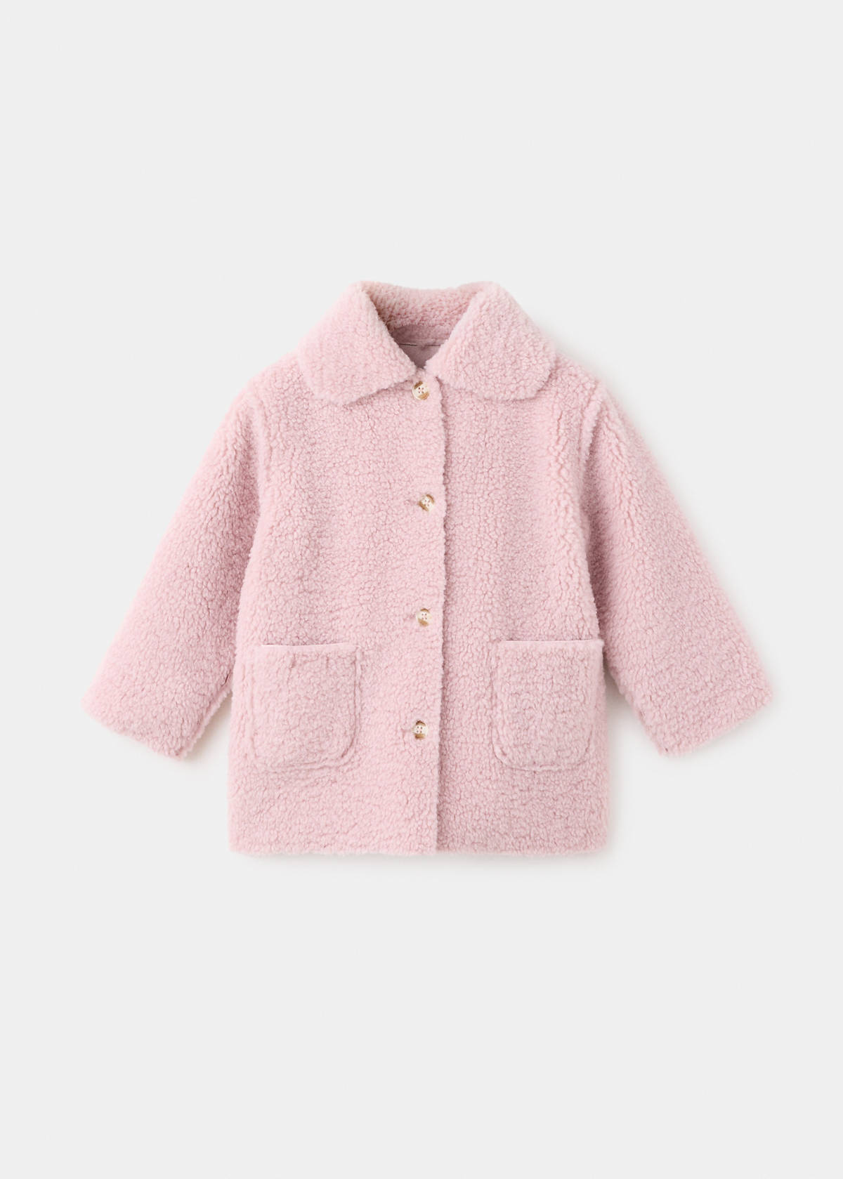 Reversible shearling coat — Pink