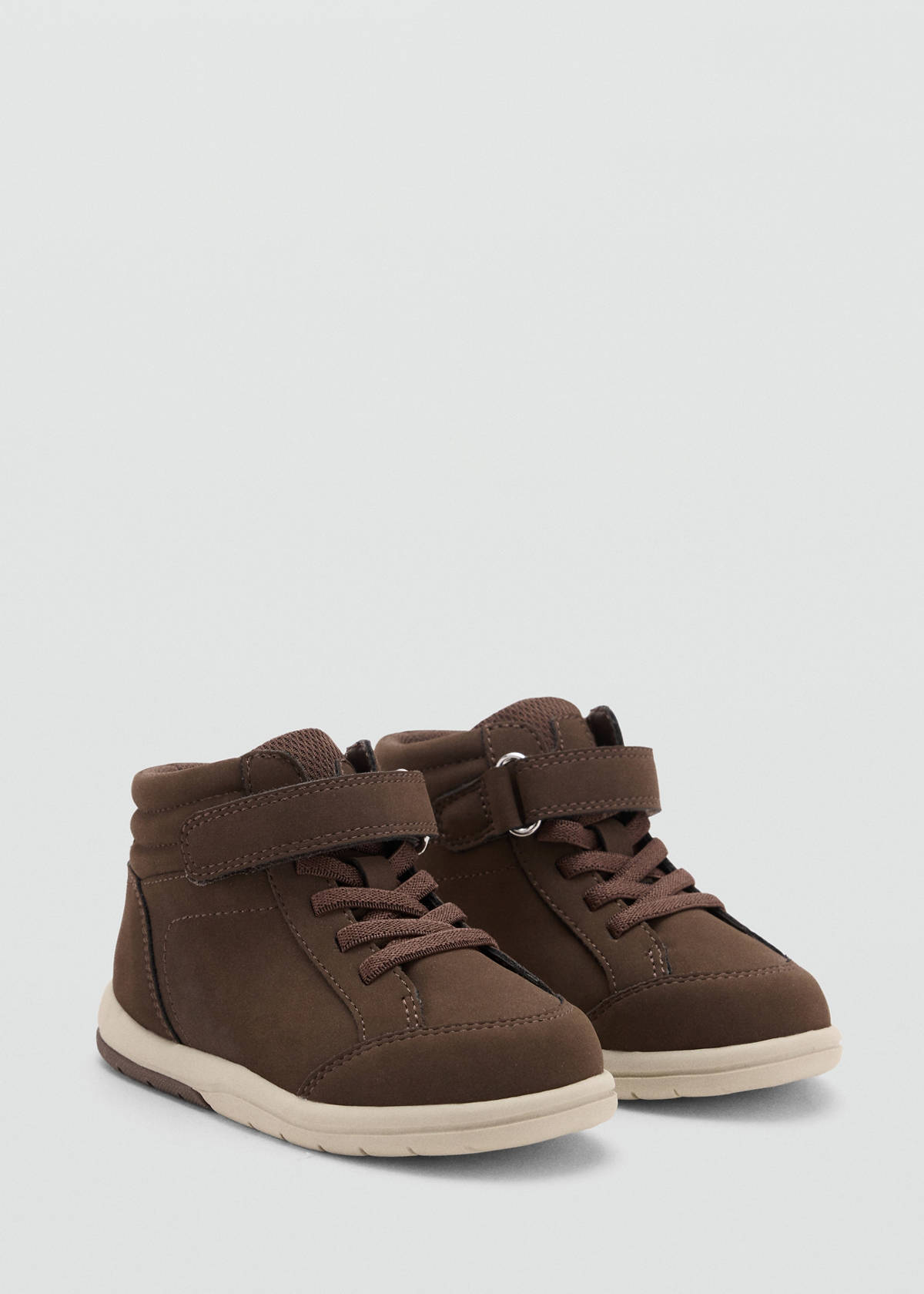 Elastic-laced boots — Chocolate