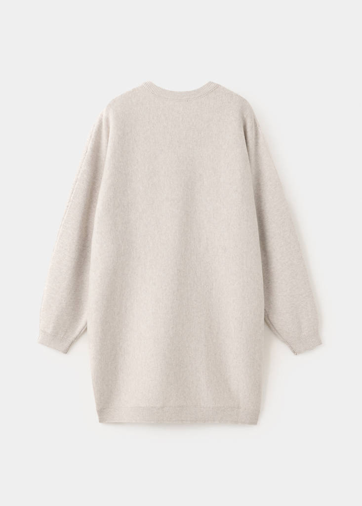 Knit midi dress — Sand
