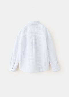 Check cotton shirt — White 3