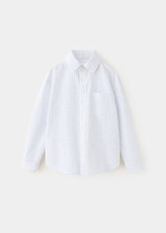 Check cotton shirt — White 1