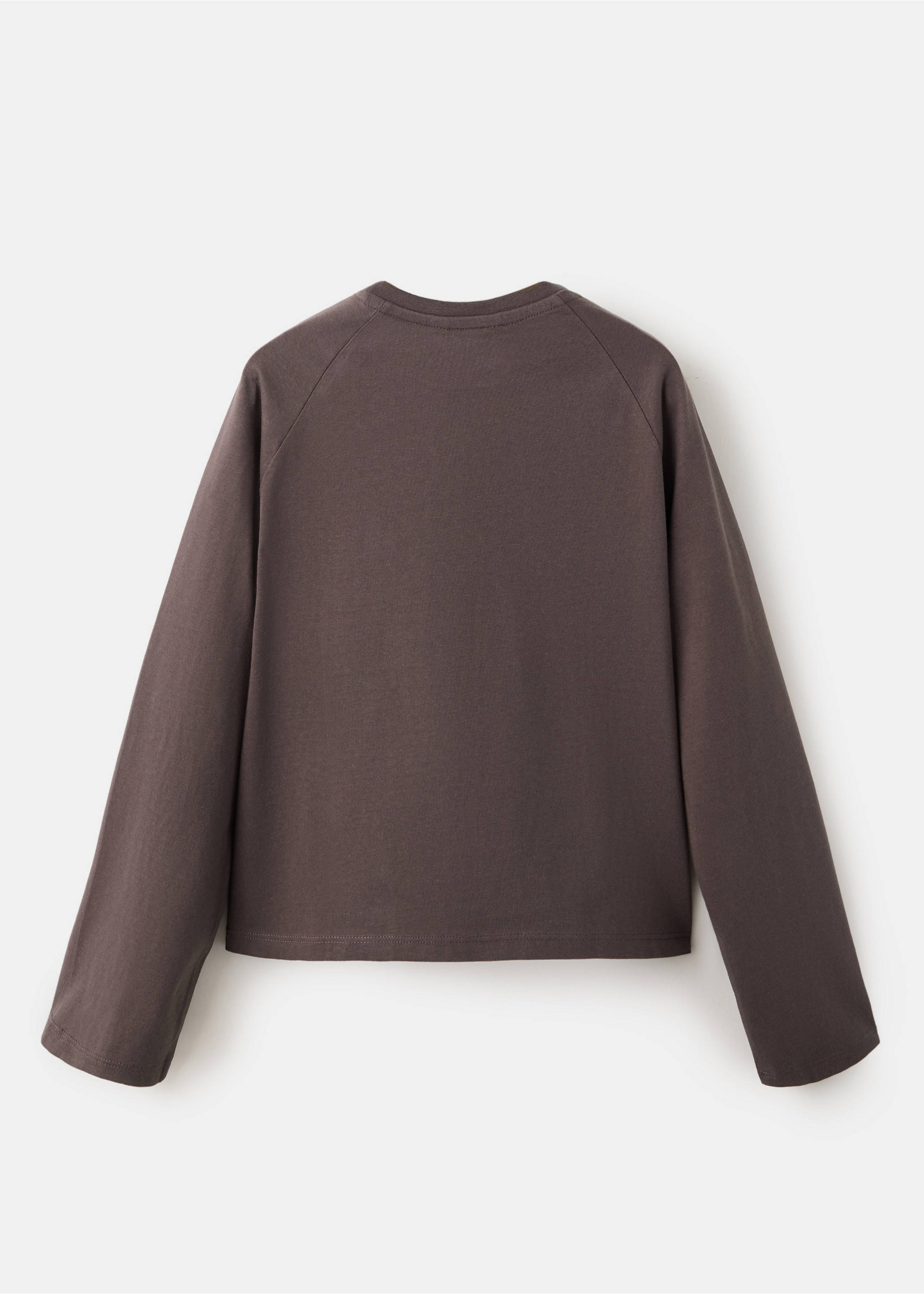 T-shirt en coton imprimé - Verso de l’article, Chocolat. Ref: 37055163-00.