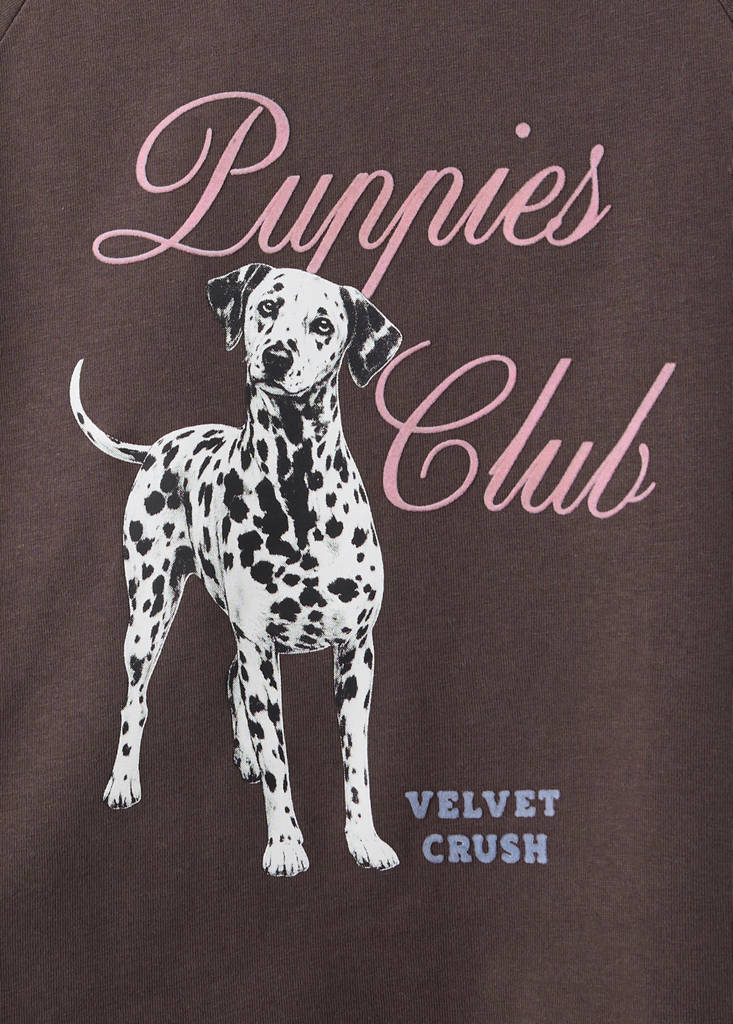 Printed cotton-blend t-shirt — Chocolate