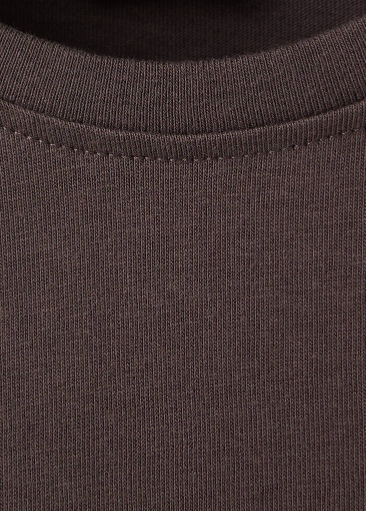 Printed cotton-blend t-shirt — Chocolate