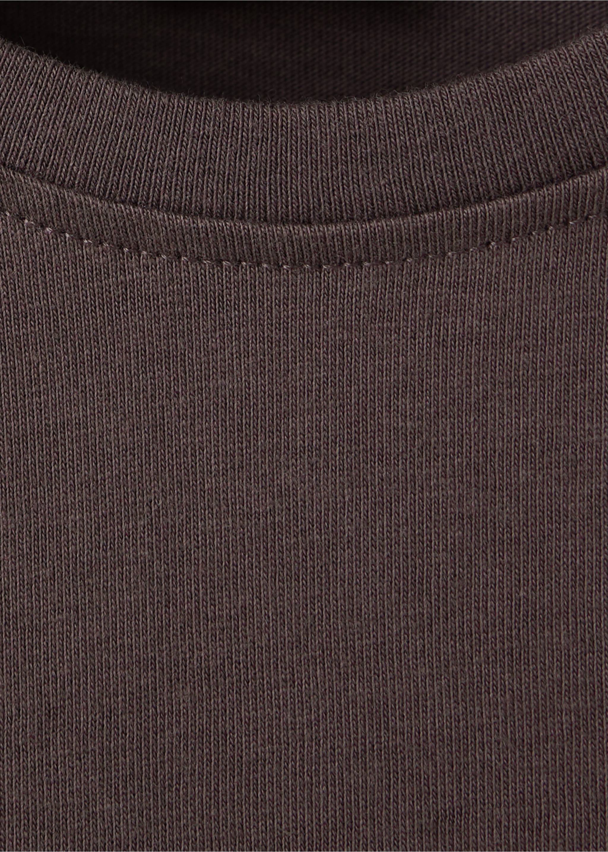 T-shirt en coton imprimé - Détail de l'article 0, Chocolat. Ref: 37055163-00.