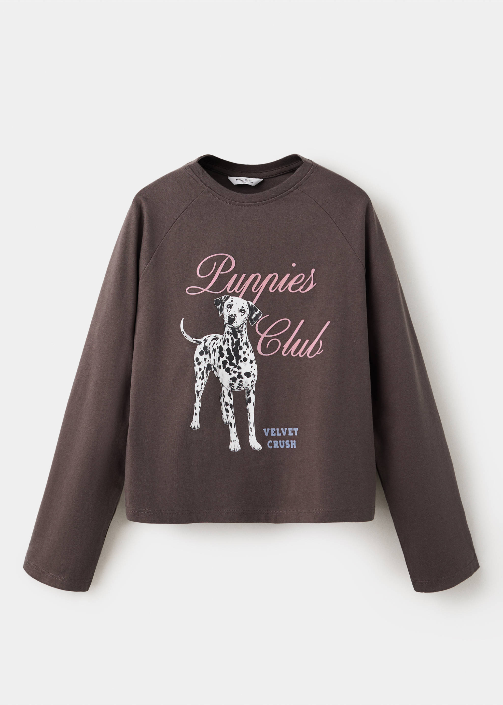 T-shirt en coton imprimé - Article sans modèle, Chocolat. Ref: 37055163-00.