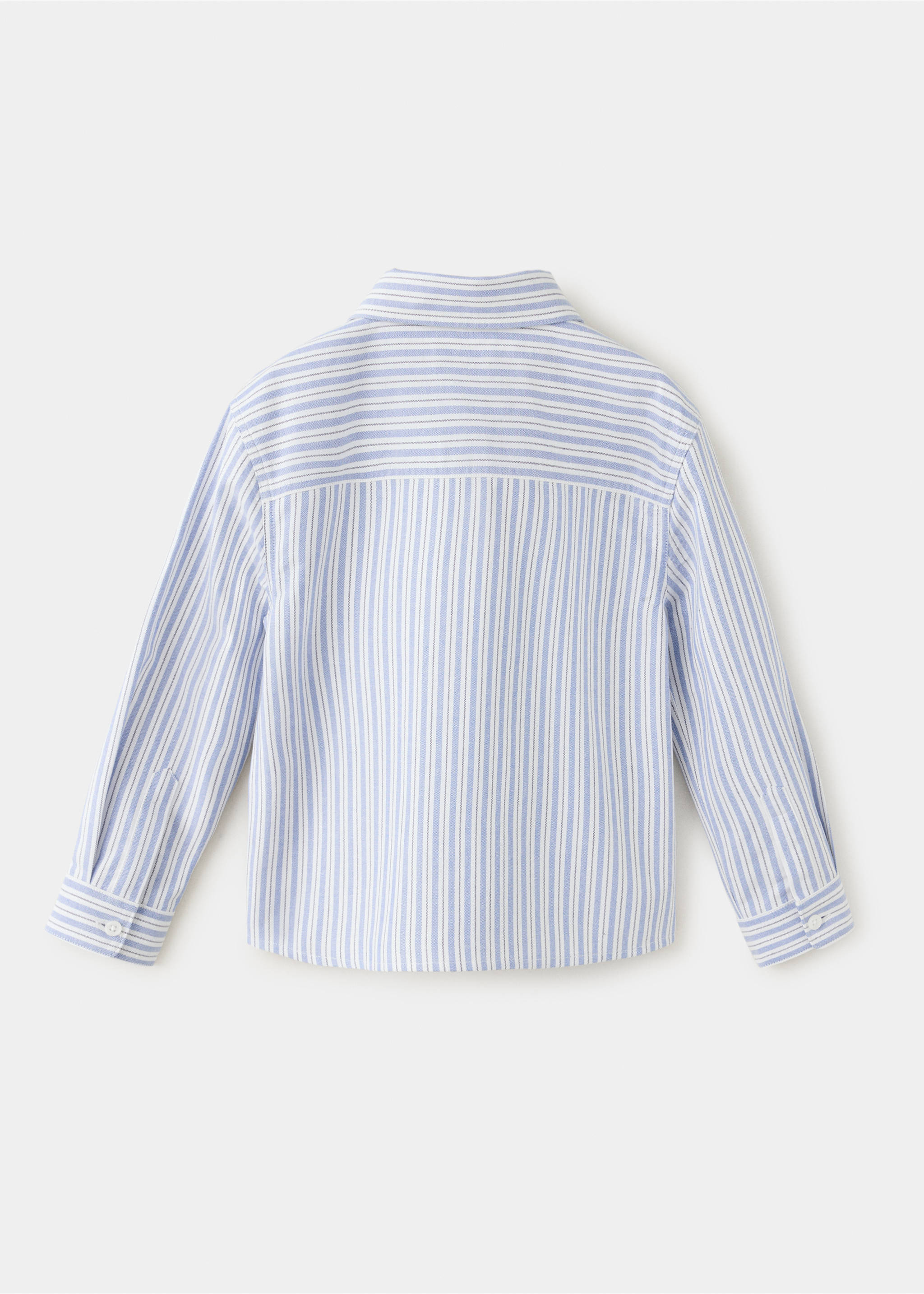 Oxford cotton striped shirt - Reverse of the article, Blue. Ref: 37055164-00.