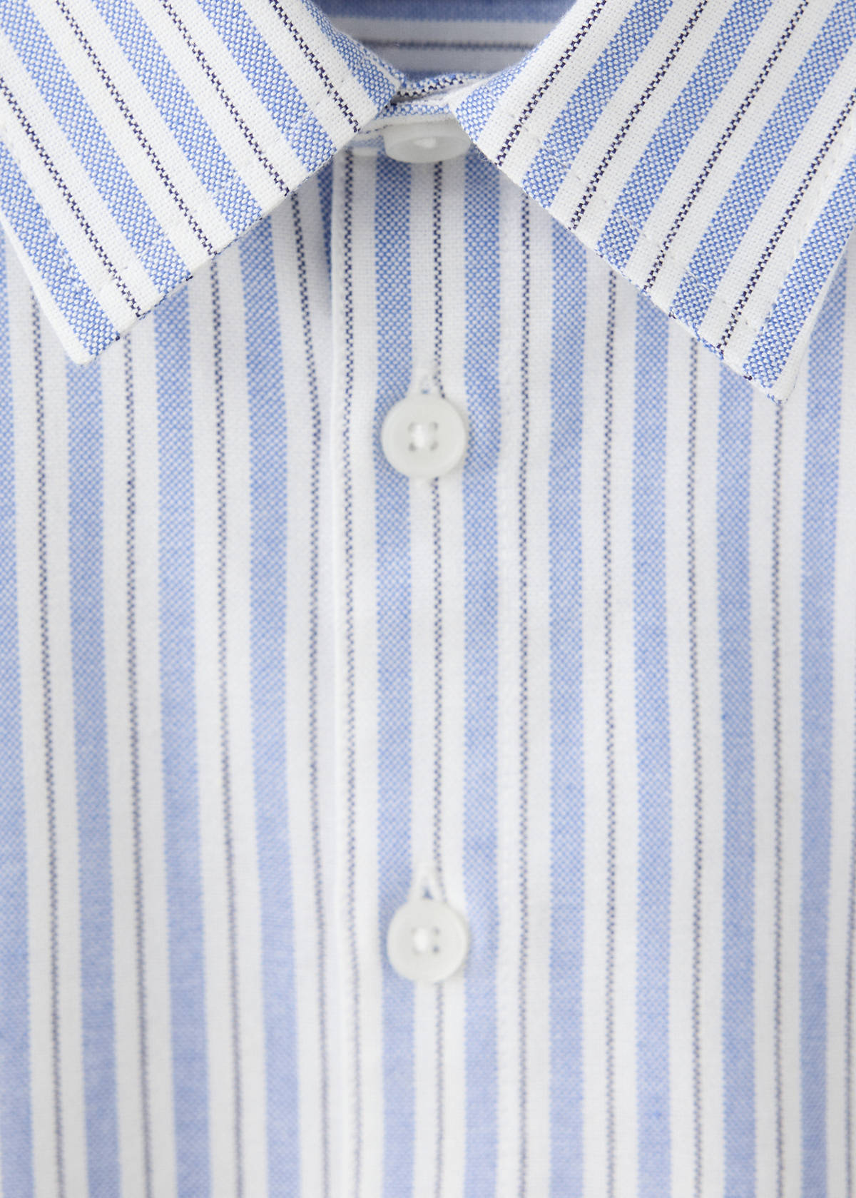 Oxford cotton striped shirt — Blue
