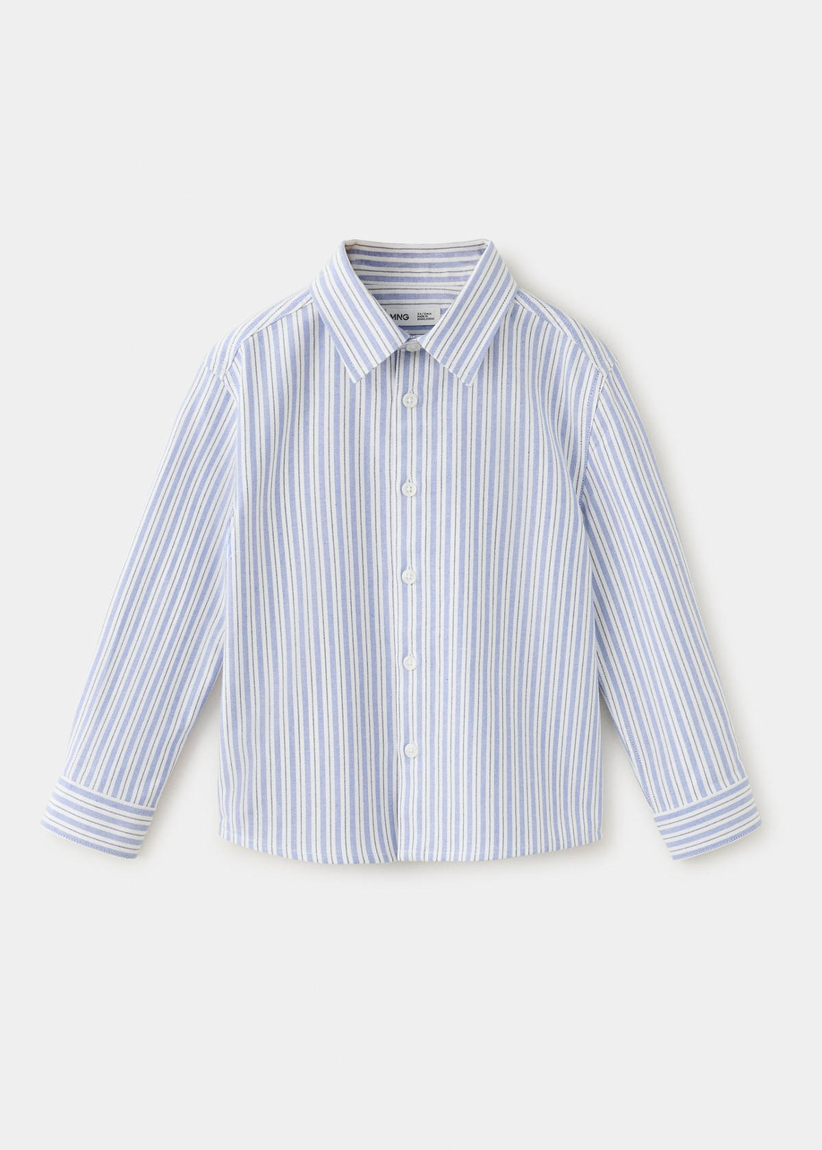 Oxford cotton striped shirt — Blue
