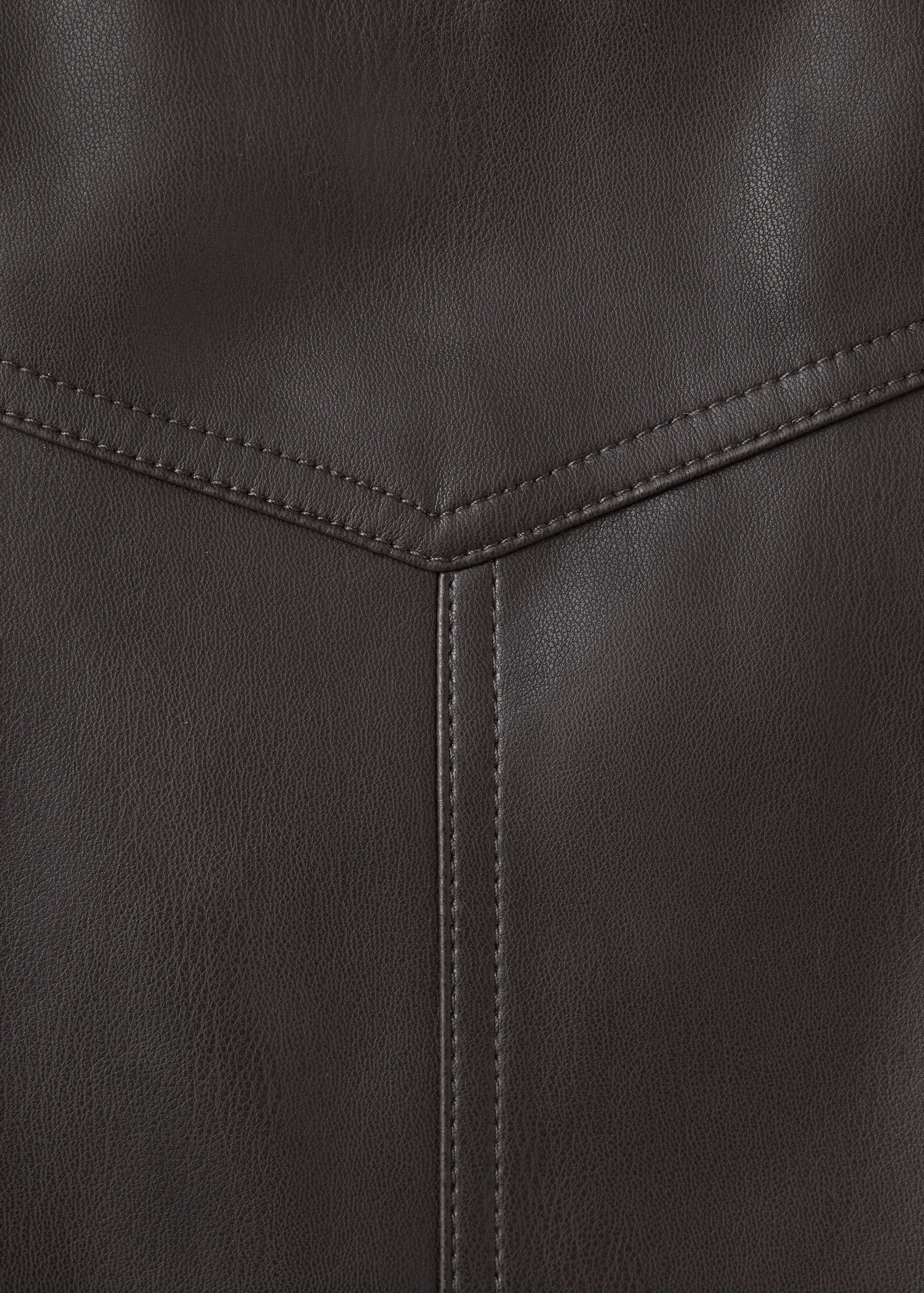 Pleated faux leather skirt - Details of the article 0