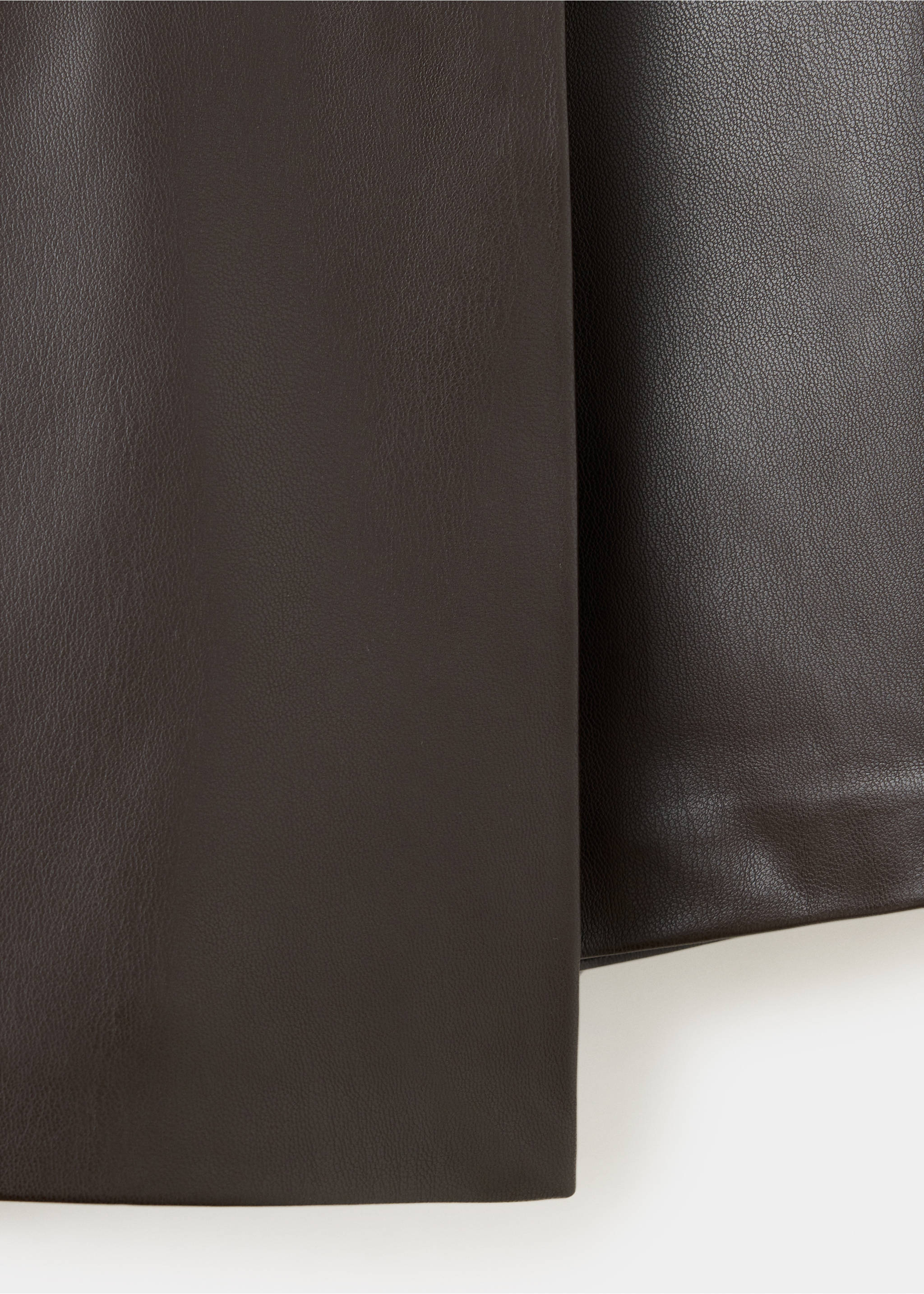 Faux leather skirt with buckle - Details of the article 0, Chocolate. Ref: 37055167-00.