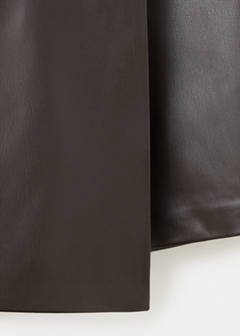 Faux leather skirt with buckle — Chocolate 8
