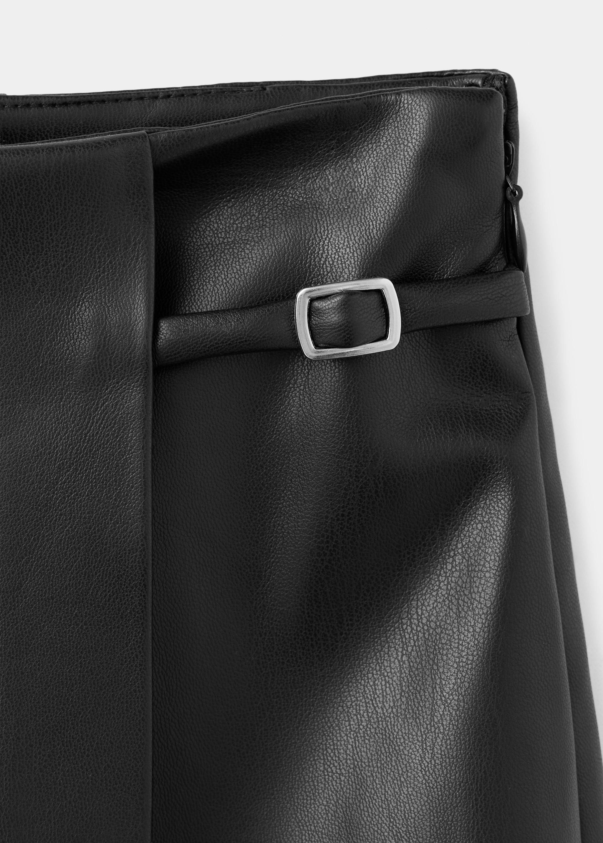 Faux leather skirt with buckle - Details of the article 8