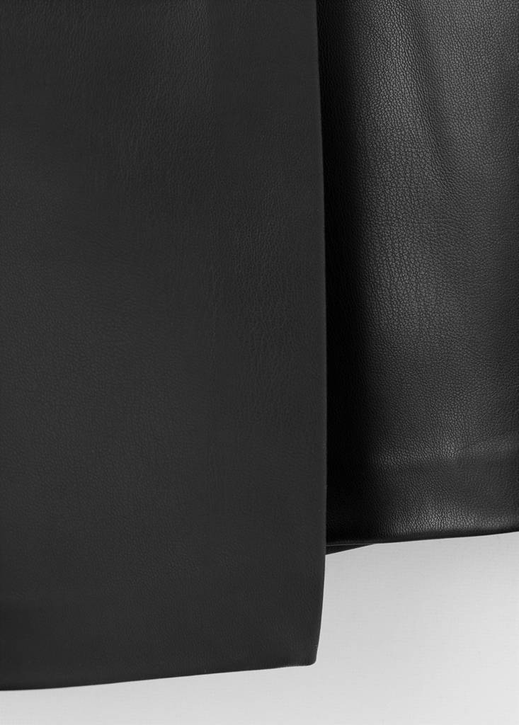 Faux leather skirt with buckle — Black
