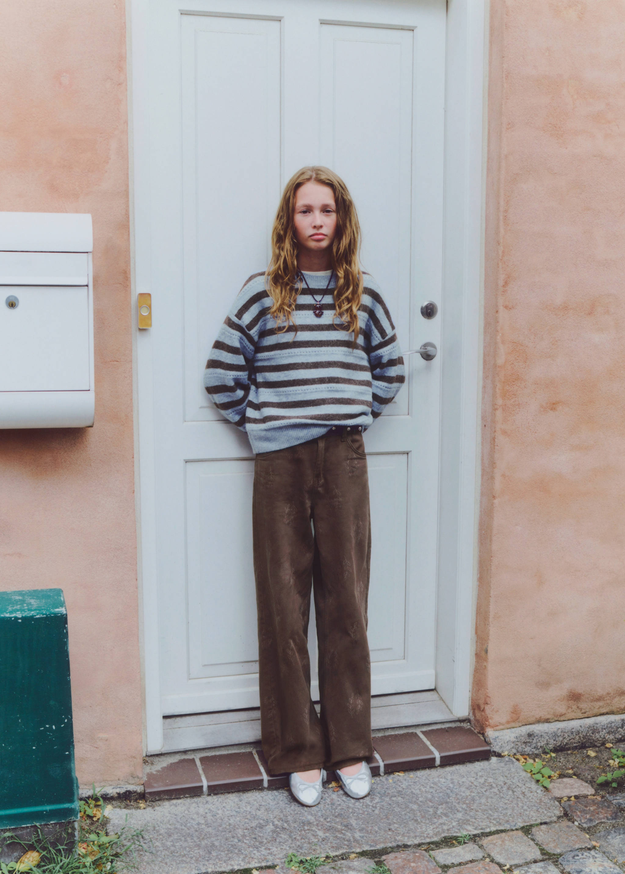 Printed wide-leg jeans - Details of the article 5