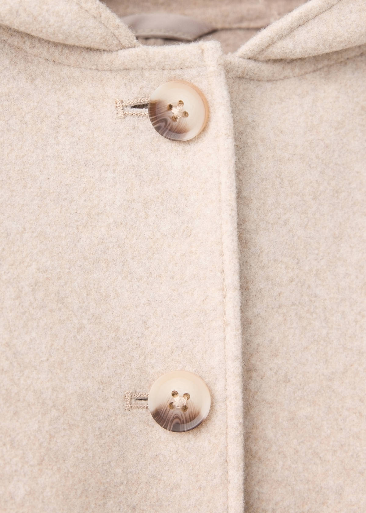 Long cloth coat — Sand