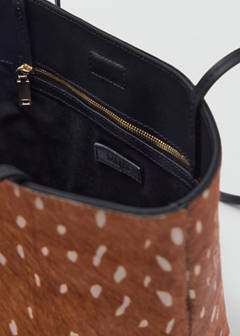 Bambi-print fur shopper bag — Brown 5