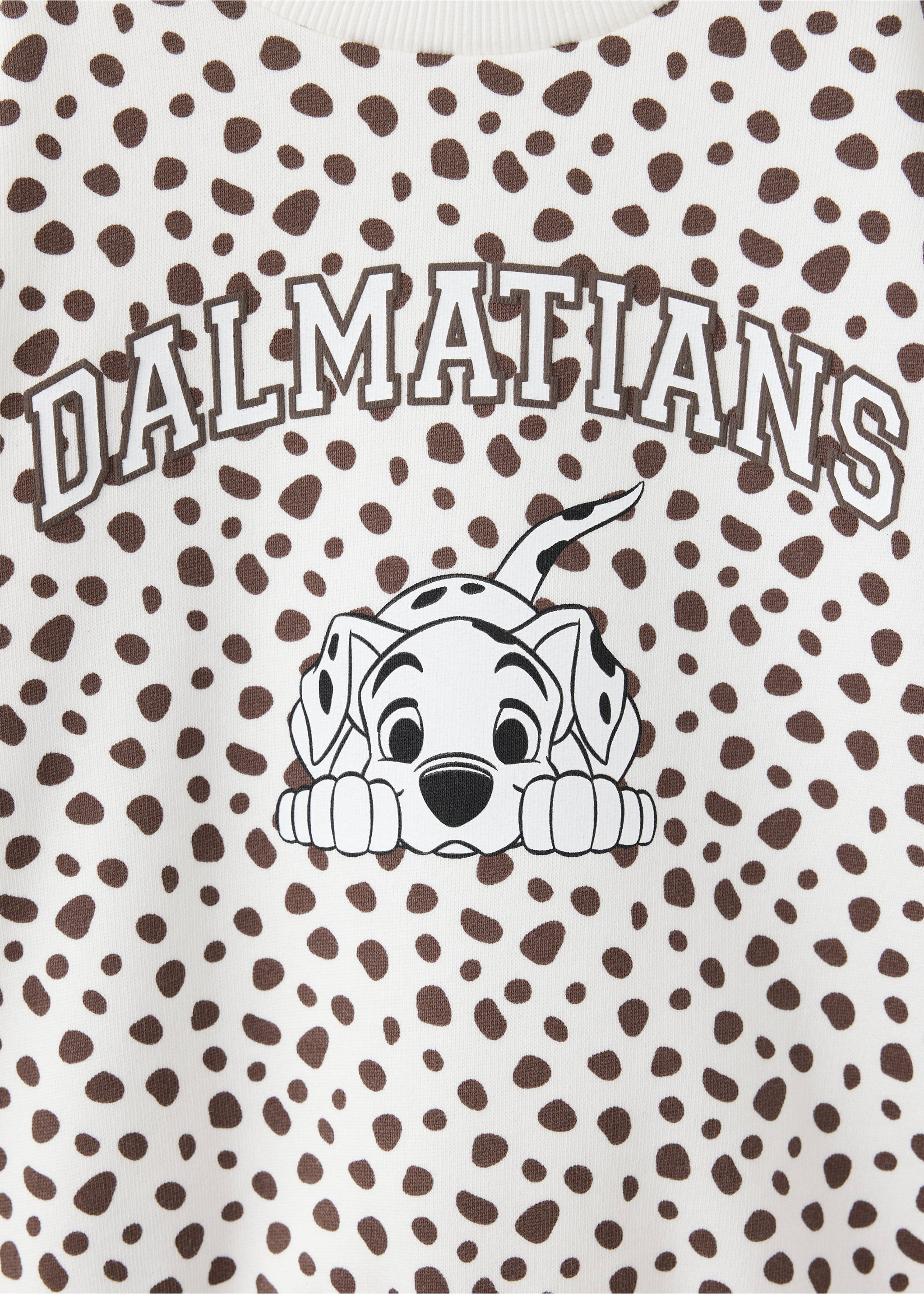 101 Dalmatians cotton sweatshirt - Details of the article 8, Ecru. Ref: 37055175-00.
