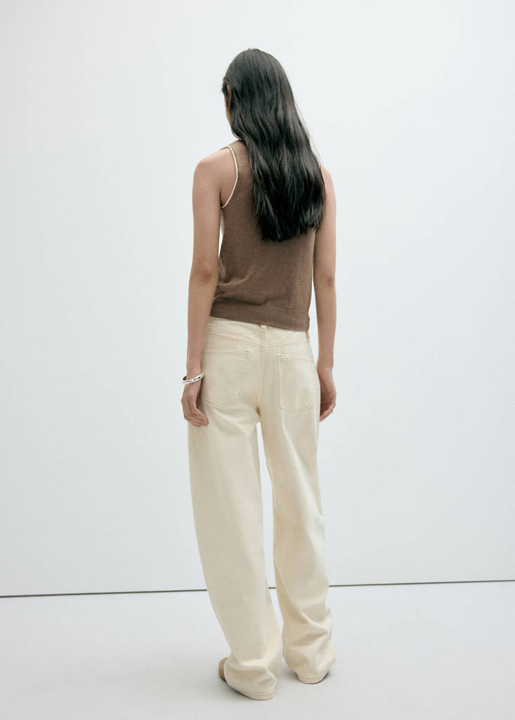 Contrast trim knitted top - thumbnail 3