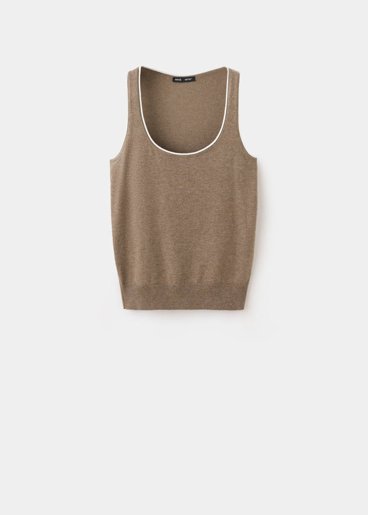 Contrast trim knitted top - thumbnail 4