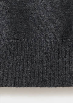 Contrast trim knitted top — Grey 7