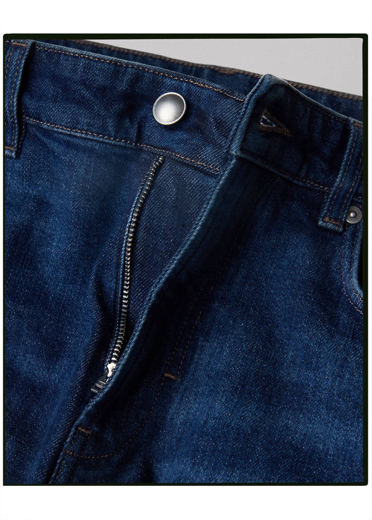 Tapered-fit cotton jeans, made in Italy — Dark Blue