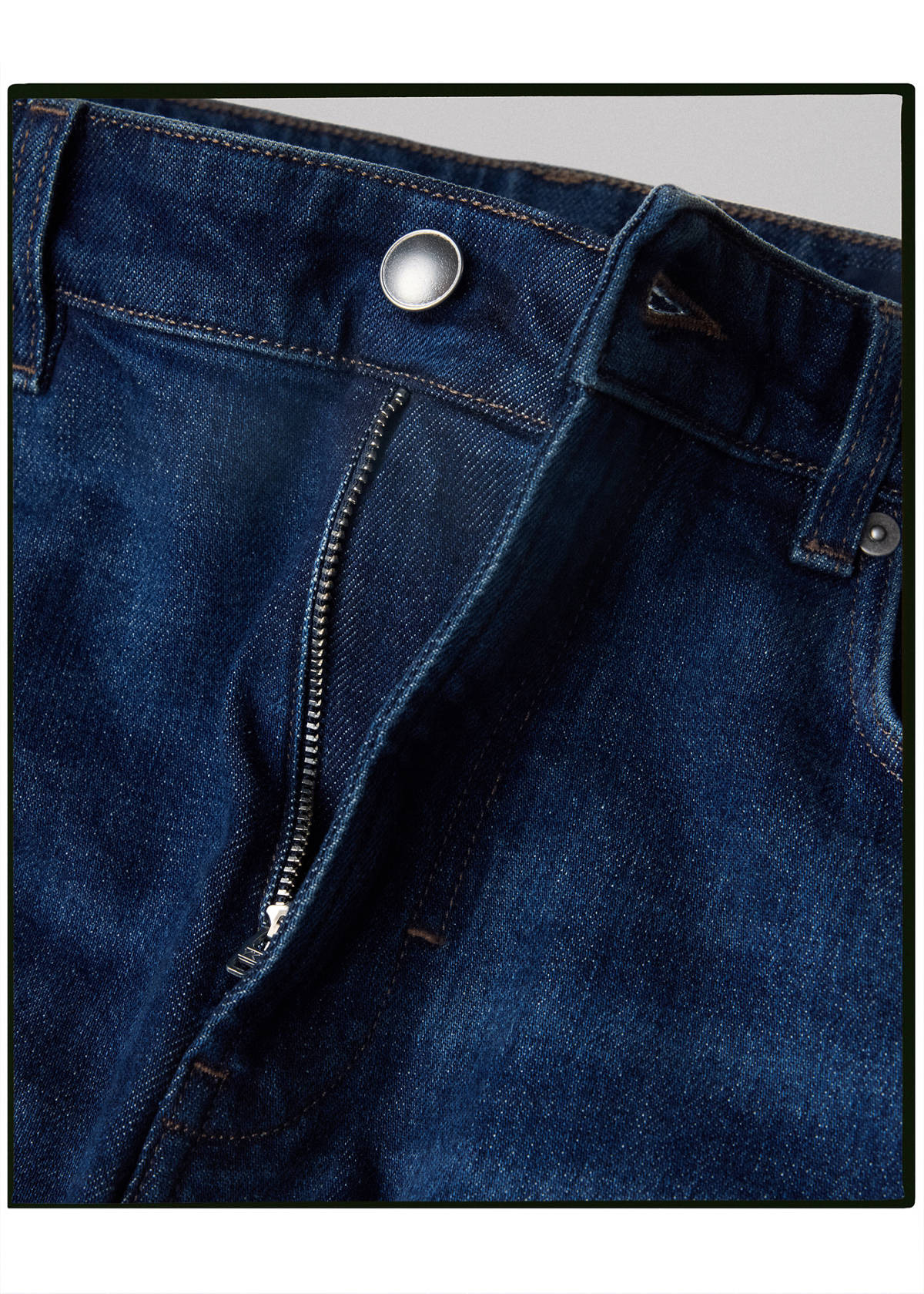 Jeans made in Italy, tapered fit, Candiani fabric — Dark Blue
